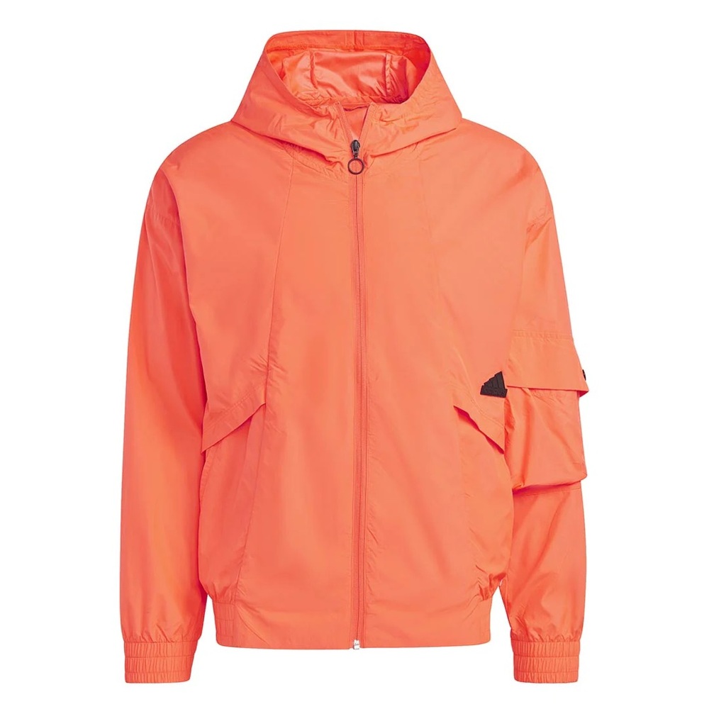 Adidas Neon Orange Hooded Jacket
